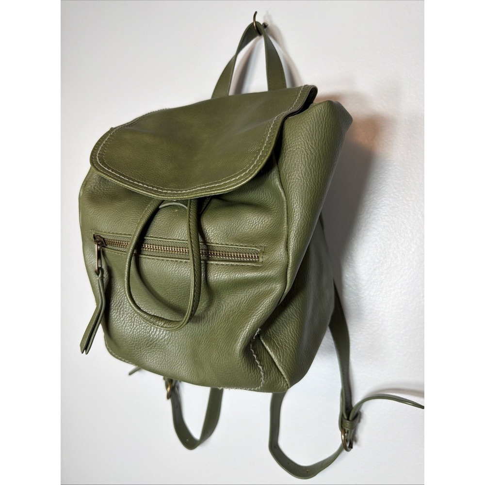 Small Backpack Purse Camo Green Universal Thread Faux Leather